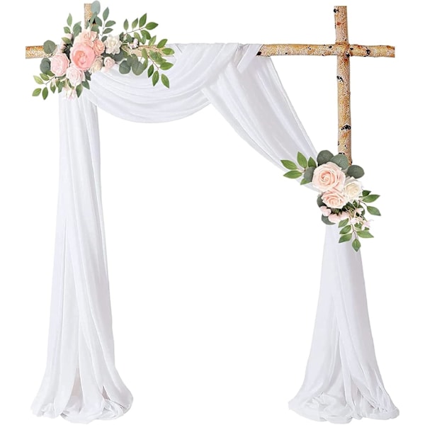 Bryllupsgardin hvid bryllupsbue draperingsstof tyl stof, chi