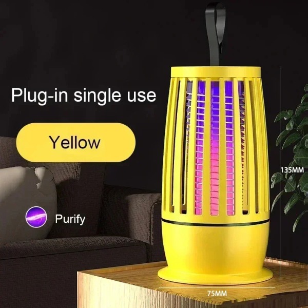 Nyaste Mosquito Killer Lamp Mute Insektsavvisande Strålningsfri elektrisk insektsfälla USB -laddning Myggdödare utomhusfälla Yellow Plug-in