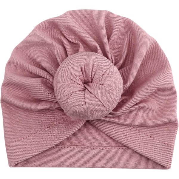 5-pack Baby Turbanhattar - Mjuka Knutska Bebis-mössor för Babyflickor och Småbarn 5 Pack Donut B / 3-24 Months