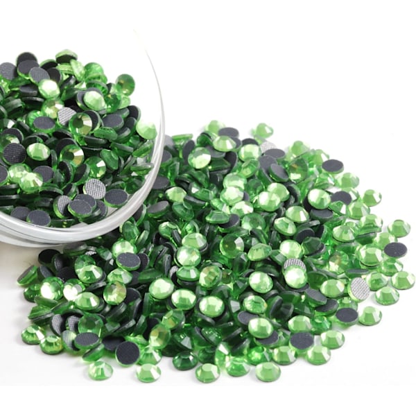 6000 st Hotfix Ljusgröna Strass för DIY-hantverk, SS10 (2,7-2,9 mm) Ljusgrön Light Green SS10
