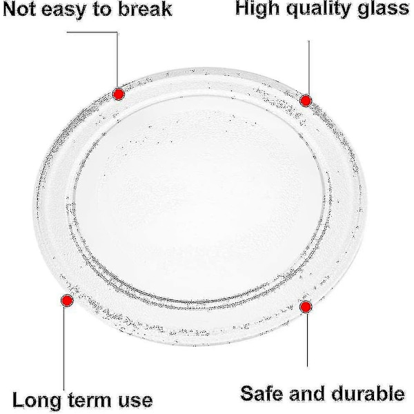Universal mikrovågsugns roterande glasplatta med hållare, 245mm/24.5cm/9.65in