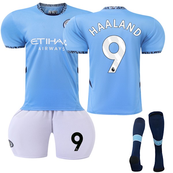 Manchester Cityn Kotipelipaita Lapsille 2024-2025, Nro 9 Haaland 22
