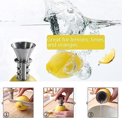 Bedste Redskaber Rustfrit Stål Manuel Citronpresser Saftpresser Rivejern 18/8 Rustfrit Stål Hånd Citronpresser og Citron Hælder Sølv Sølv Sølv