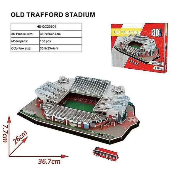 3D-pussel Old Trafford 138 bitar 30,5x23x4cm