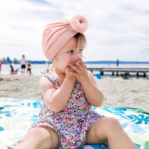 5-pak Baby Turban Hatte - Bløde Knude Baby Beanies til Piger og Småbørn 5 Pack Donut Set-66UK / 3-36 Months