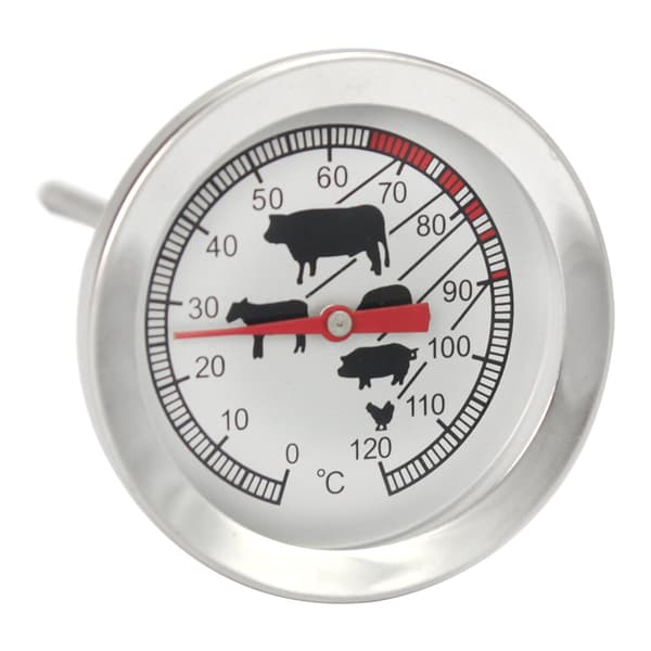 2x stegetermometer i rustfrit stål - analogt kødtermometer_jar