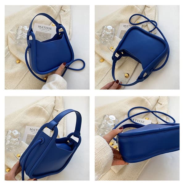 Trendy Candy Color Skuldertasker Håndtasker BLÅ - på lager blue