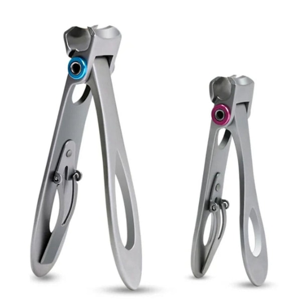 2 st Stora Öppnings Nagelklippare för Tjocka Naglar, Rostfritt Stål, Professionell Stor Öppning, Silver Silver