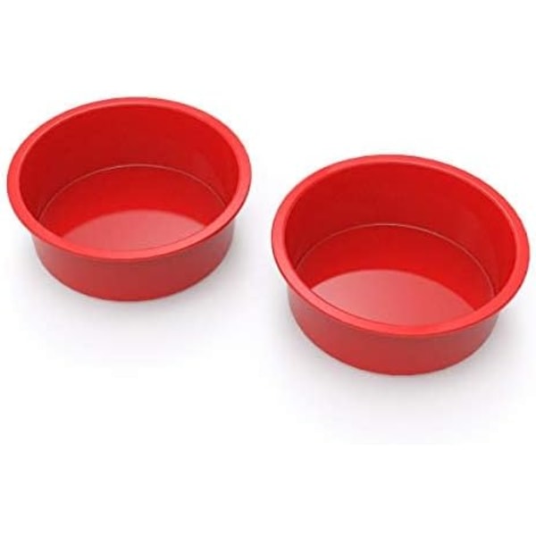 15 cm Rund Silikonform för Tårta, 2-pack Airfryer Silikonform, Non-stick Liten Form för Airfryer Bakning Dessert, Kakor