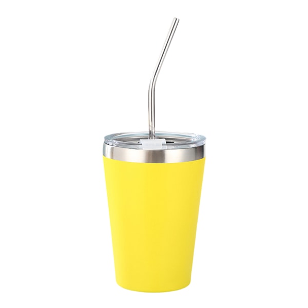 Rustfrie Barnekrus med Sølebestandig Lokk, Sugerør & Silikonhylser, 355 ml, BPA-frie, Isolerende, for Kalde & Varme Drikker Style 1