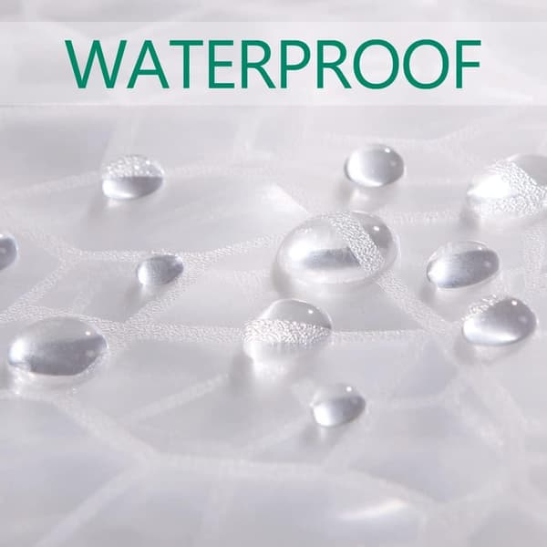 3D Halvgjennomsiktig EVA Dusjforheng, Vanntett, Muggresistent, Vaskbart, For Baderomsdusj Og Badekar, 72 x 79 Tommer Water Cube