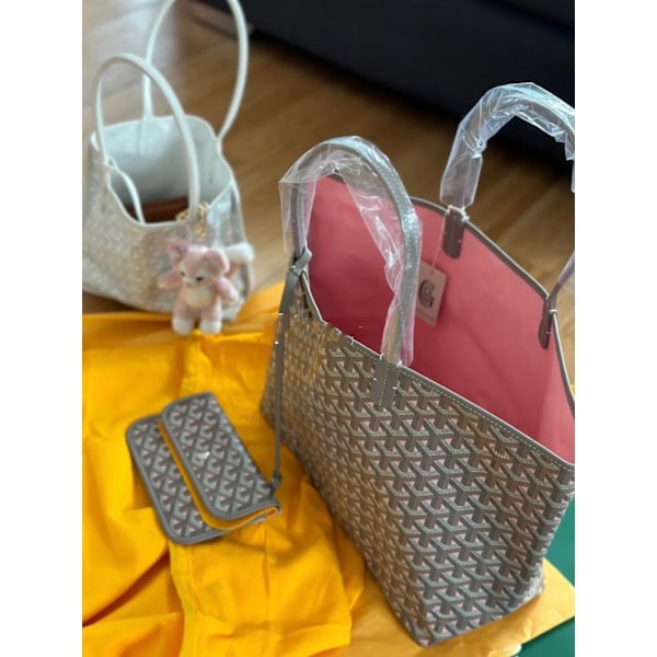 Handlekurver Stor Kapasitet Tote Vesker Mamma Vesker Tote Vesker Gave-Xin gray powder