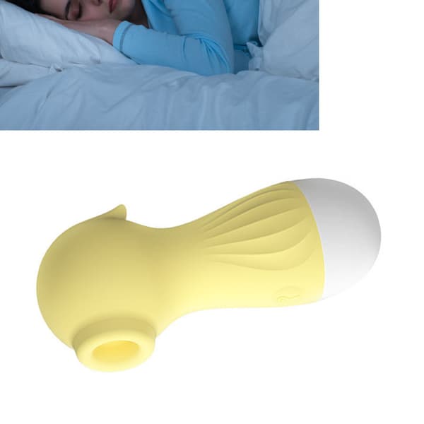 Kvinde Massager Søhest Formet Kraftig Suge Stærk Vibration Kvinde Massagestav Gul
