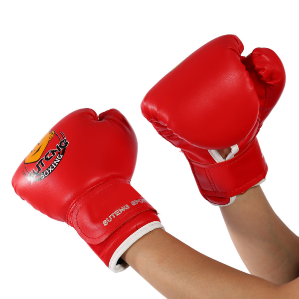 Barn Boxning Slåss Muay Thai Sparring Stansning Kickboxning Grappling Sandsäck Handskar Röda