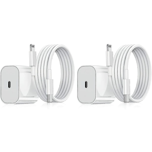 Snabbladdare - Adapter + Kabel - 20w Vit För Iphone - EU - 1-Pack iPhone 1-Pack iPhone