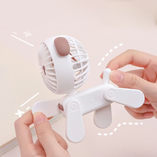 Mini sarjakuva lemmikkieläin tuuletin USB Sähkötuuletin BEIGE PEURA Peesi Beige deer-deer