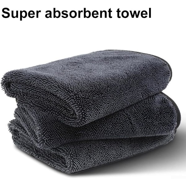 Mikrofiber Rengjøringskluter, Superabsorberende Bil Tørkehåndklær (30 x 40cm, 2 stk) 2 pcs