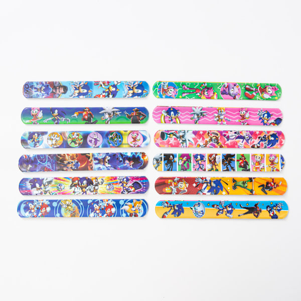 Sonic-slapband, 12-pakning, perfekt gave til gutter