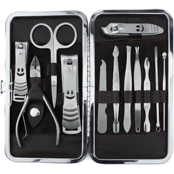 Nagelvård Manikyr Kit - 12 delar - Pedikyr Nagelklippare Nagel C