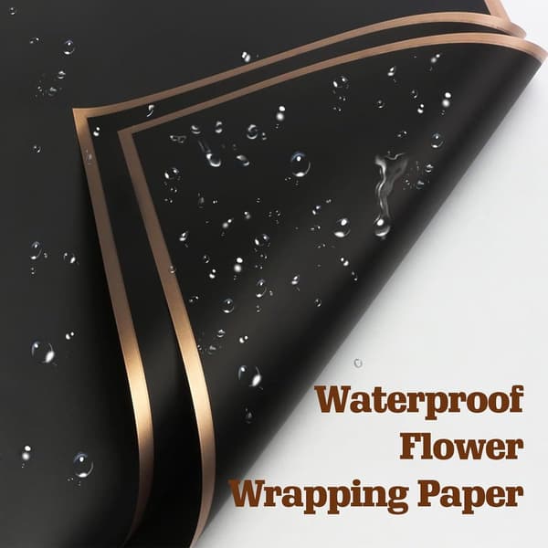 20 ark - Bukettomslagspapper - 58x58 cm - Vattentätt omslagspapper - Blomsterpapper - Alla hjärtans dag-omslagspapper