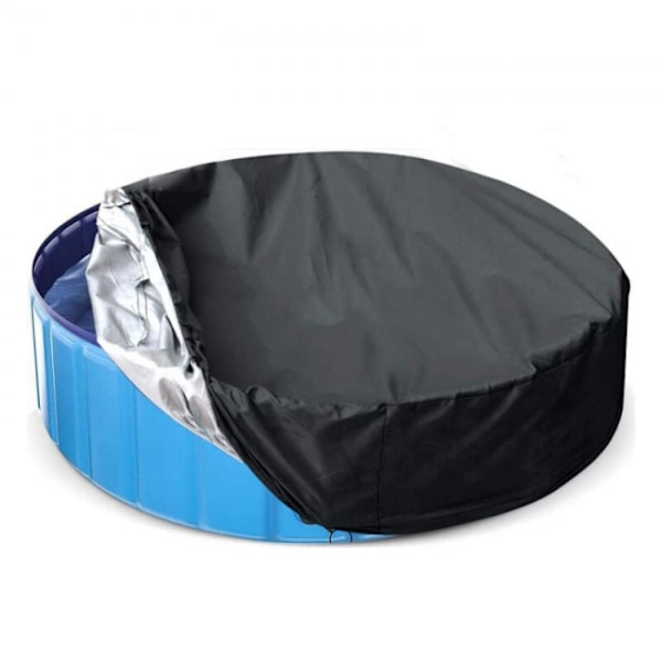 （Svart）306*30CM Poolskydd, 300cm Rund pool