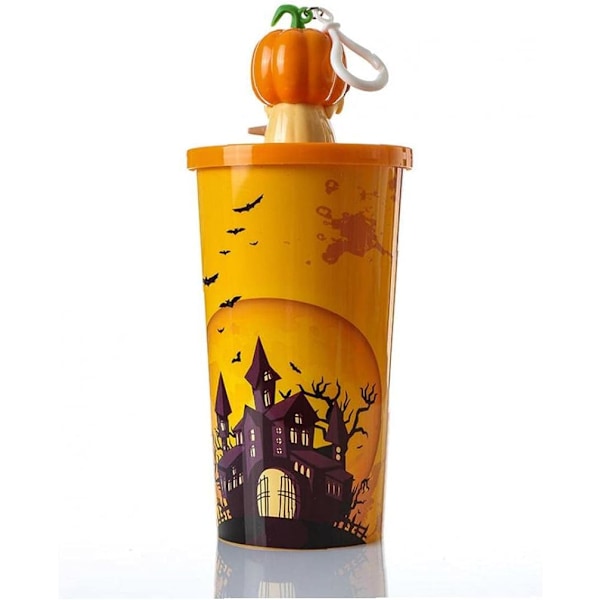 Halloween Gresskar Halmkopp Halloween Mekanisk Nøkkelring Halmkopp Halloween Morsom Gresskar Drikke