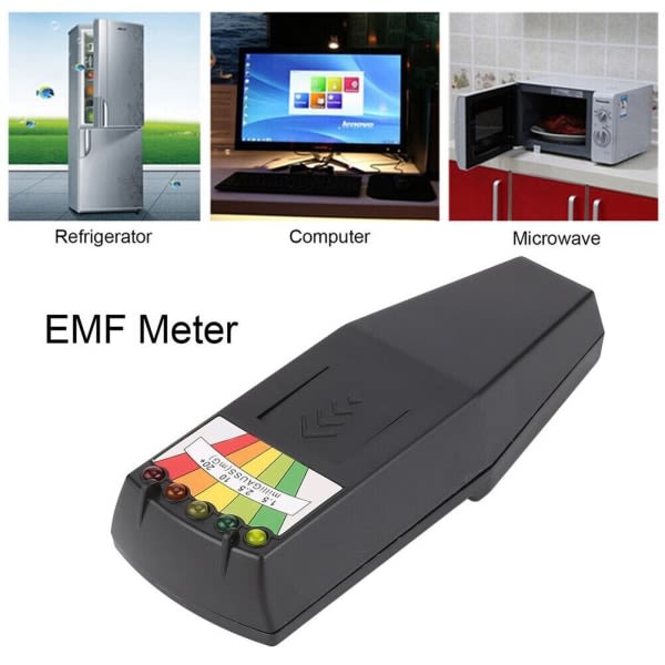 LED EMF-måler Magnetisk feltdetektor Spøkjakt Paranormalt utstyr Magnetisk feltdetektor for spøkjakt og paranormal undersøkelse - WELLNG Grå Gray