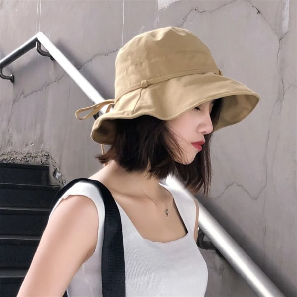 Kvinnors Bucket Hat Solhattar KHAKI khaki