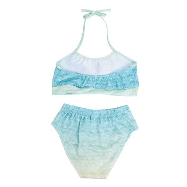 Nytt Barn Flickor Barn Tredelad Baddräkt Badkläder Bikini Sea Maid Fish Tail Set(130)