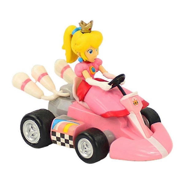 Super Mario Bros Kart Dragbils Racerfigurer Leksaker Barn Pojkar Flickor Födelsedagspresenter F