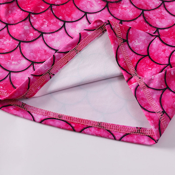 Jenter 2-delt Badedraktsett Langermet Utslettsbeskyttelse Badedrakt Mørk Rosa Dark Pink 130
