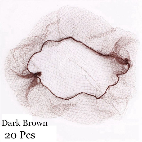 20/40 kpl Näkymättömät hiusverkot Hienosilmäinen verkko tummanruskea dark brown 20 Pcs
