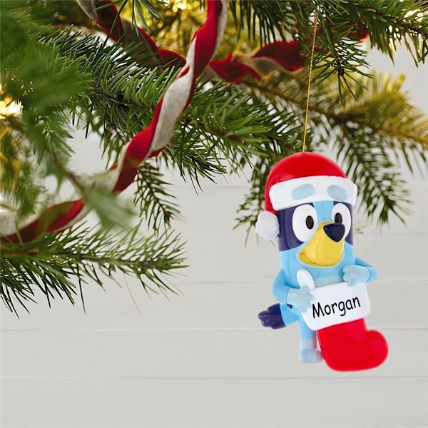 10 stk juletrepynt Bluey Hengende Dekor Cartoon Bluey Anheng for Juletre Peishylle Dørdekorasjon 10PCS