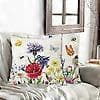 4-pakning Vårblomstrete Putetrekk for Sofa 18x18 Tommer