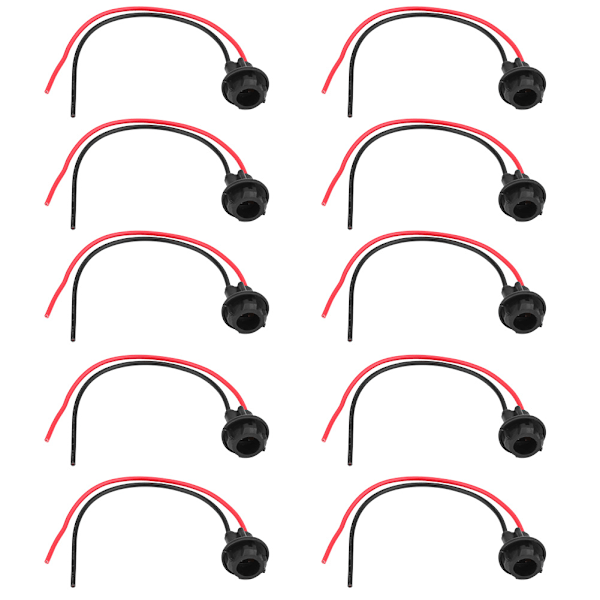 10 stk T10 Bil Lampe Pære Sokkelholder Kontakt Forlengelse LED Kil Lys Base Adapter