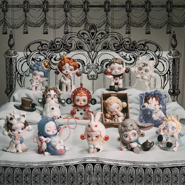 POP MART SKULLPANDA Weekly Wonderland Series Karakterfigurer Blind Box Legetøjssamling Kunstlegetøjsgave, til jul, fødselsdag (Tilfældigt en)