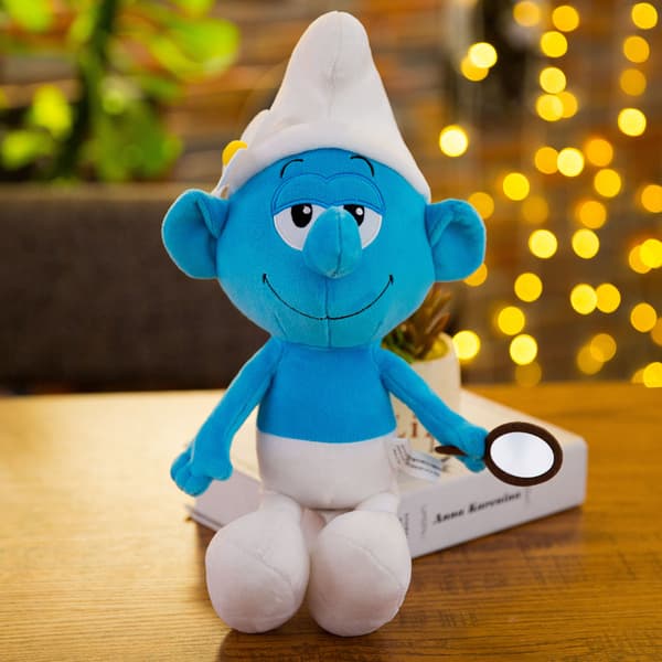 Blå Smurf Pappa Pehmolelu Kukkien Kanssa (BR)_jar