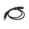 2x 3,5 mm han til hun Audio Stereo Forlænger Aux Kabel til Headset - Sort, 50 cm