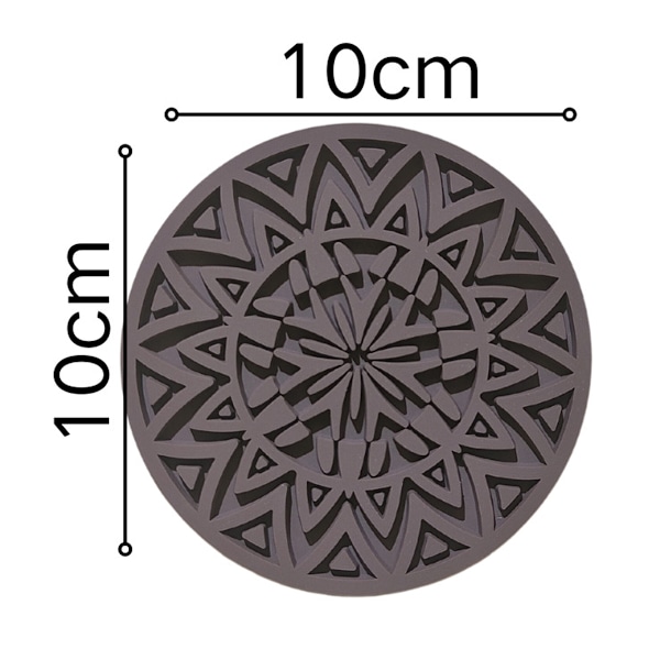 Silikonunderlag for drikke, 6-pakning underlag med holder, koppunderlagssett for varm og kald drikke og for bordbeskyttelse, bardisker, for hjemmet Style 2