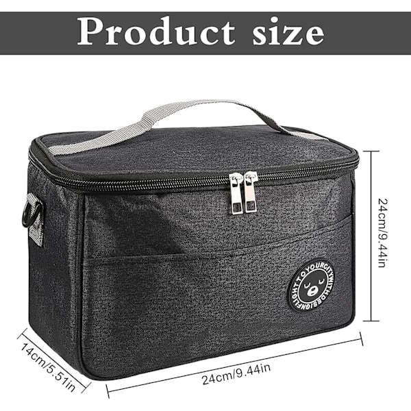 6 L kjølebag, isolert lunsjbag, vanntett, slitesterk og bærbar tote bag for arbeid, skole, strand, piknik