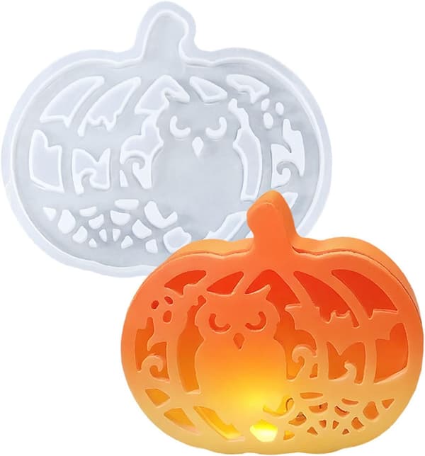 Halloween silikonform for lys og støping. DIY dekor til høst og halloween.—jarx