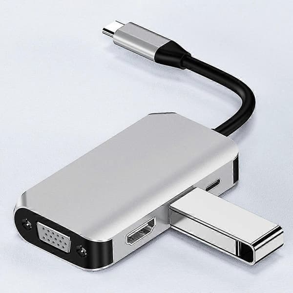 Mini 4-i-1 Display Port Hub TV Adapter Kabel Ekspansionsdock Digital Trådomformer Reservedele_jar