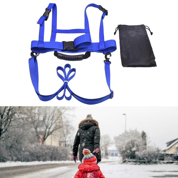Ski- og snowboardsele til børn, skiakselsele til ski- og snowboardundervisning (BR)_jar Blue