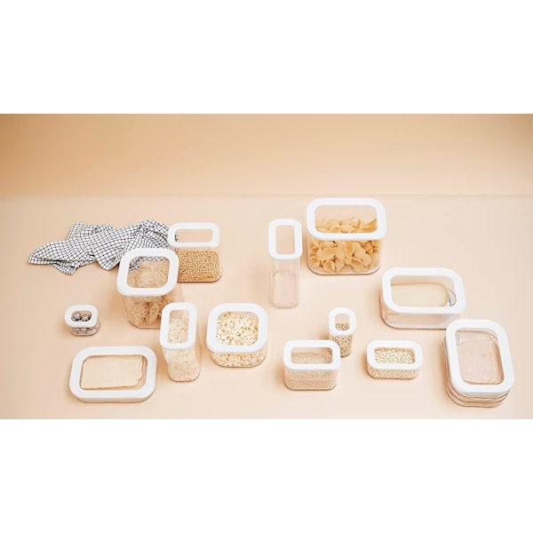 Oppbevaringsbeholder Deli Kjøttmodul 3-etasjer - Kjøleskapsoppbevaringsboks med lokk - 3 Individuelle Kjøleskapsoppbevaringsbokser - 1650 Ml - Hvit