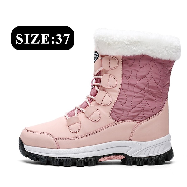 Travel Sports Northeast Stora Snöskor Dam Utomhus Resa Högklackade Bomullsskor Dam Mellanhöga Stövlar Vinter Rosa 37 Pink