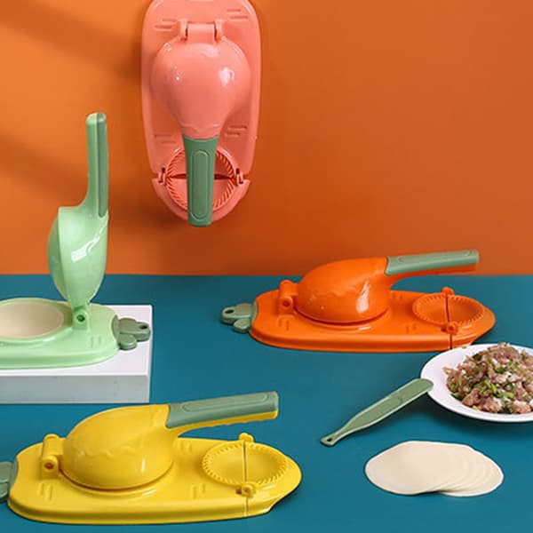 Søt 2-i-1 Dumpling Maker Multifunksjonsform for pannekaker Leather Pink