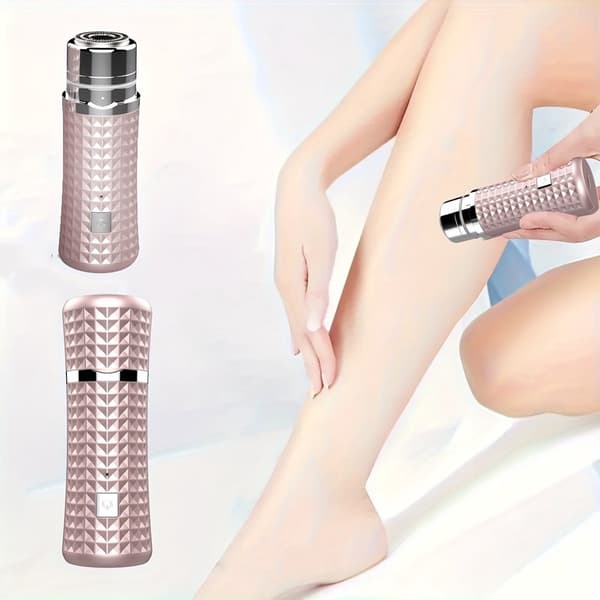 Elektrisk kroppsbarbermaskin for menn og kvinner, trimmer for underarmer og bikini, intim hårfjerningsenhet, rosa