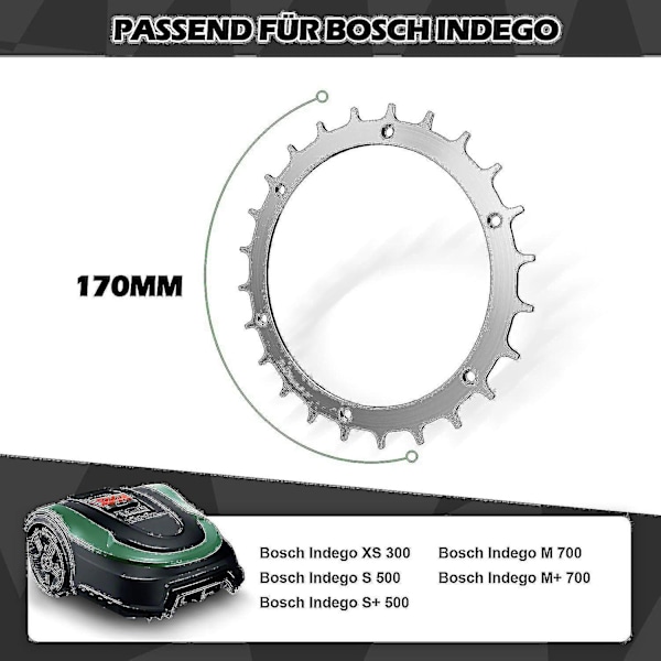 2-pack rostfria spikar till Bosch Indego Xs 300 400 500 M700 robotgräsklippare, fint avfasade med förbättrat grepp för robotgräsklippare, 14 rostfria