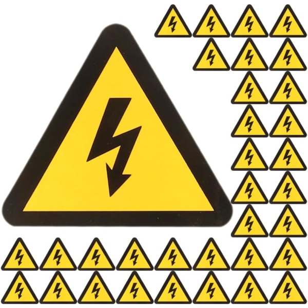 50 ark elektriska varningsskyltar Elektriska paneletiketter Varningsskylt Fara för elektriska stötar Vattentät klistermärke Varningsdekal för elektriska stötar