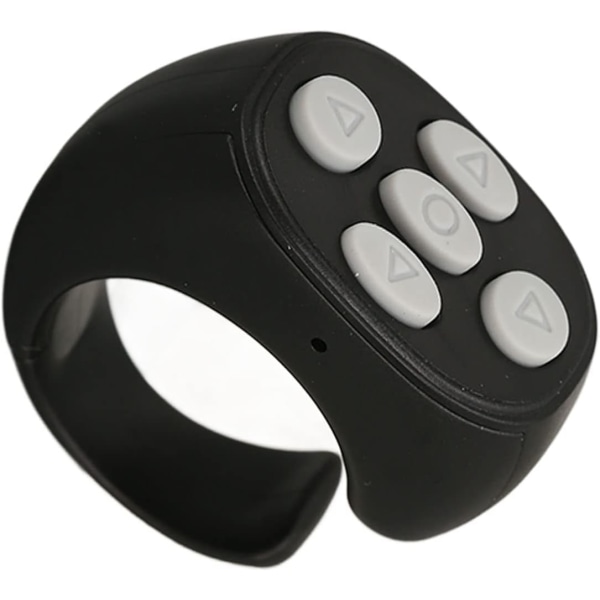 Tik Tok Scrolling Ring Kindle Remote Abs Smart Ring Controller Bluetooth 5.3 Trådlös fjärrkontroll Page Turner för Tik Tok elektronisk bok (svart)